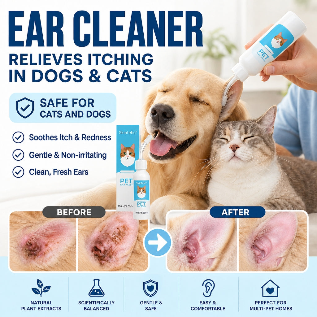 Skintefic®🐶🐱 Ear cleaner, Relieves itching in dogs & cats