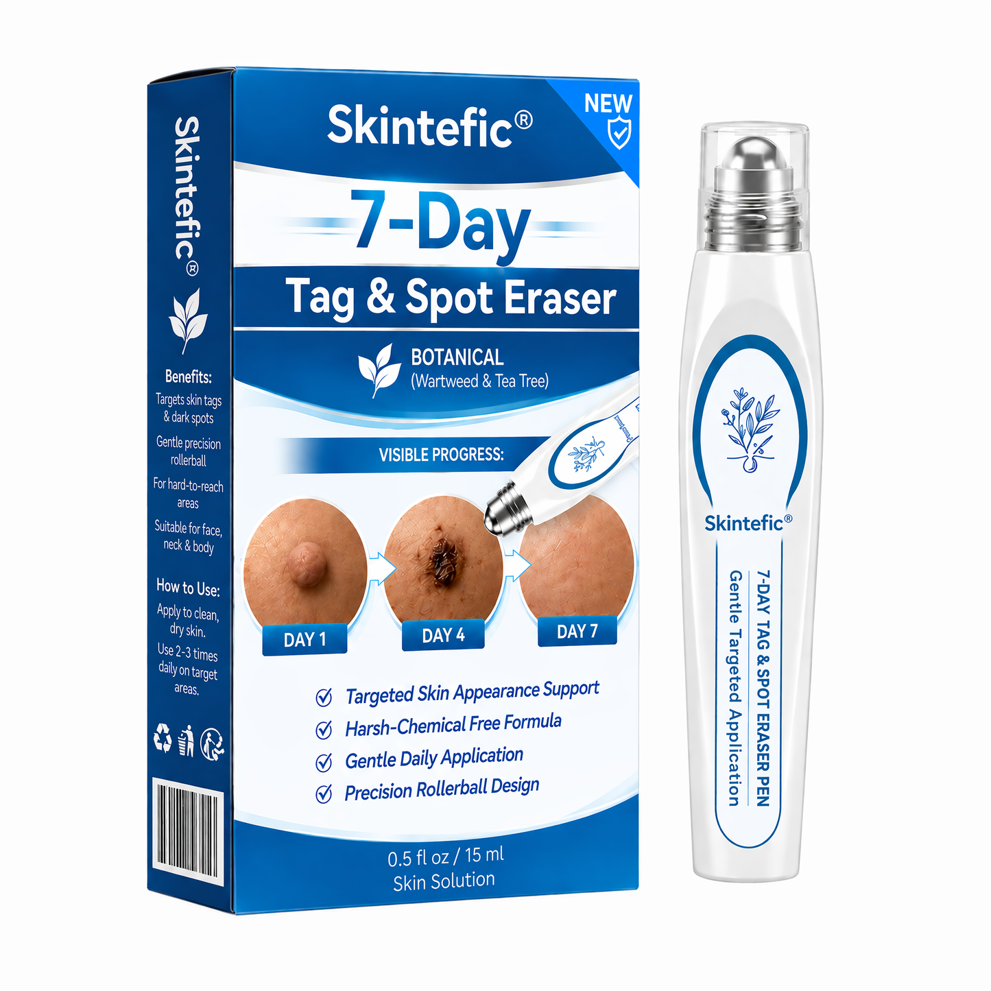 𝐎𝐟𝐟𝐢𝐜𝐢𝐚𝐥 𝐁𝐫𝐚𝐧𝐝 𝐒𝐭𝐨𝐫𝐞 |👨‍⚕️𝐒𝐤𝐢𝐧𝐭𝐞𝐟𝐢𝐜®𝟕-𝐃𝐚𝐲 𝐒𝐤𝐢𝐧 𝐓𝐚𝐠 & 𝐒𝐩𝐨𝐭 𝐄𝐫𝐚𝐬𝐞𝐫 𝐏𝐚𝐢𝐧𝐥𝐞𝐬𝐬 & 𝐒𝐜𝐚𝐫-𝐅𝐫𝐞𝐞 𝐀𝐝𝐯𝐚𝐧𝐜𝐞𝐝 𝐈𝐦𝐩𝐞𝐫𝐟𝐞𝐜𝐭𝐢𝐨𝐧 𝐑𝐞𝐦𝐨𝐯𝐚𝐥 𝐑𝐨𝐥𝐥𝐞𝐫𝐛𝐚𝐥𝐥 𝐏𝐞𝐧(𝐙𝐞𝐫𝐨 𝐏𝐚𝐢𝐧, 𝐙𝐞𝐫𝐨 𝐒𝐜𝐚𝐫𝐬 𝐑𝐨𝐥𝐥𝐞𝐫𝐛𝐚𝐥𝐥)💠