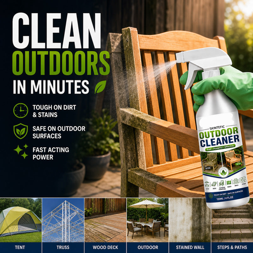 🌿 ¡79% DE DESCUENTO POR TIEMPO LIMITADO! Limpiador en Spray para Superficies de Exterior, Quitamanchas de Acción Rápida para Patios, Muebles de Madera y Superficies Exteriores