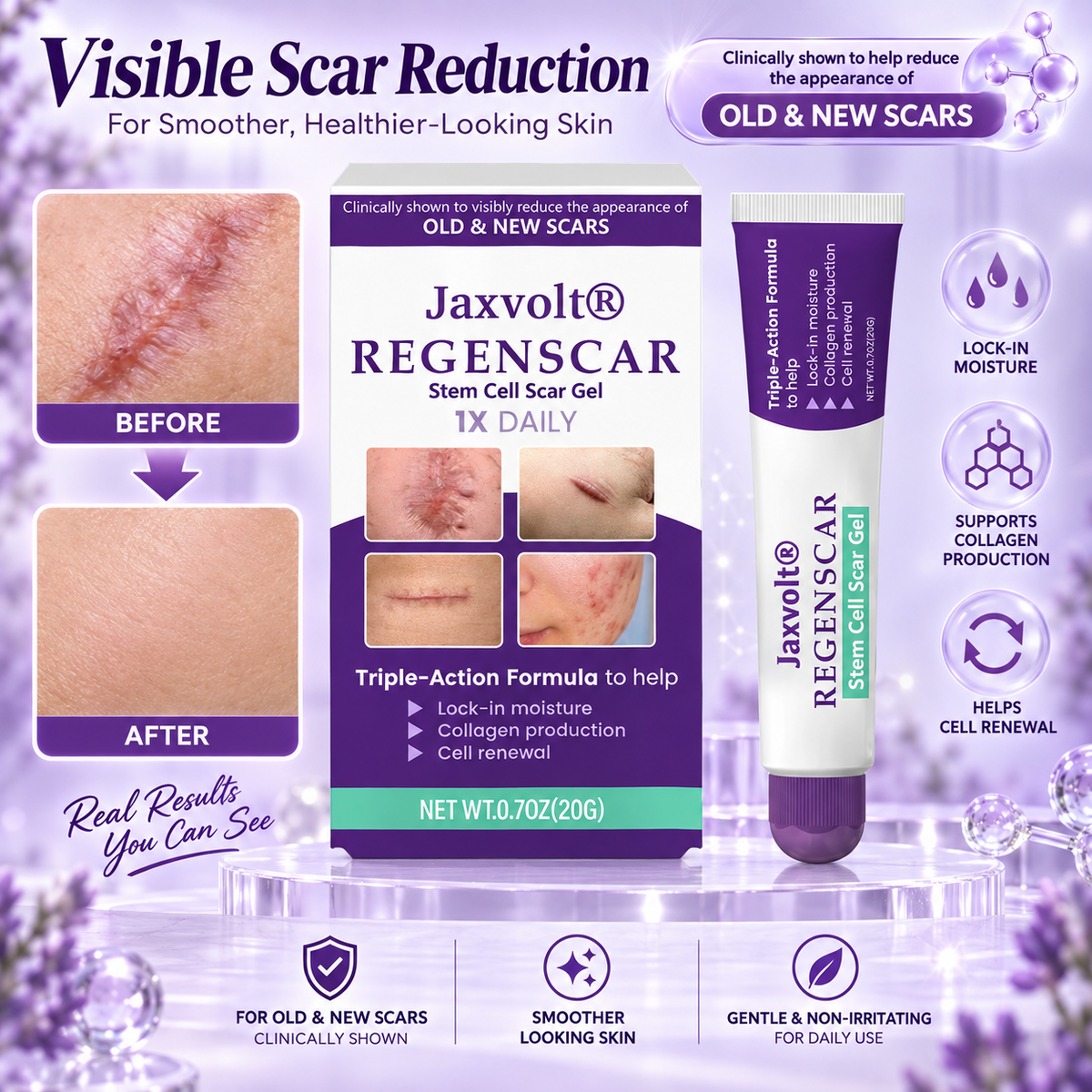 Jaxvolt® ReGenScar Stem Cell Scar Gel