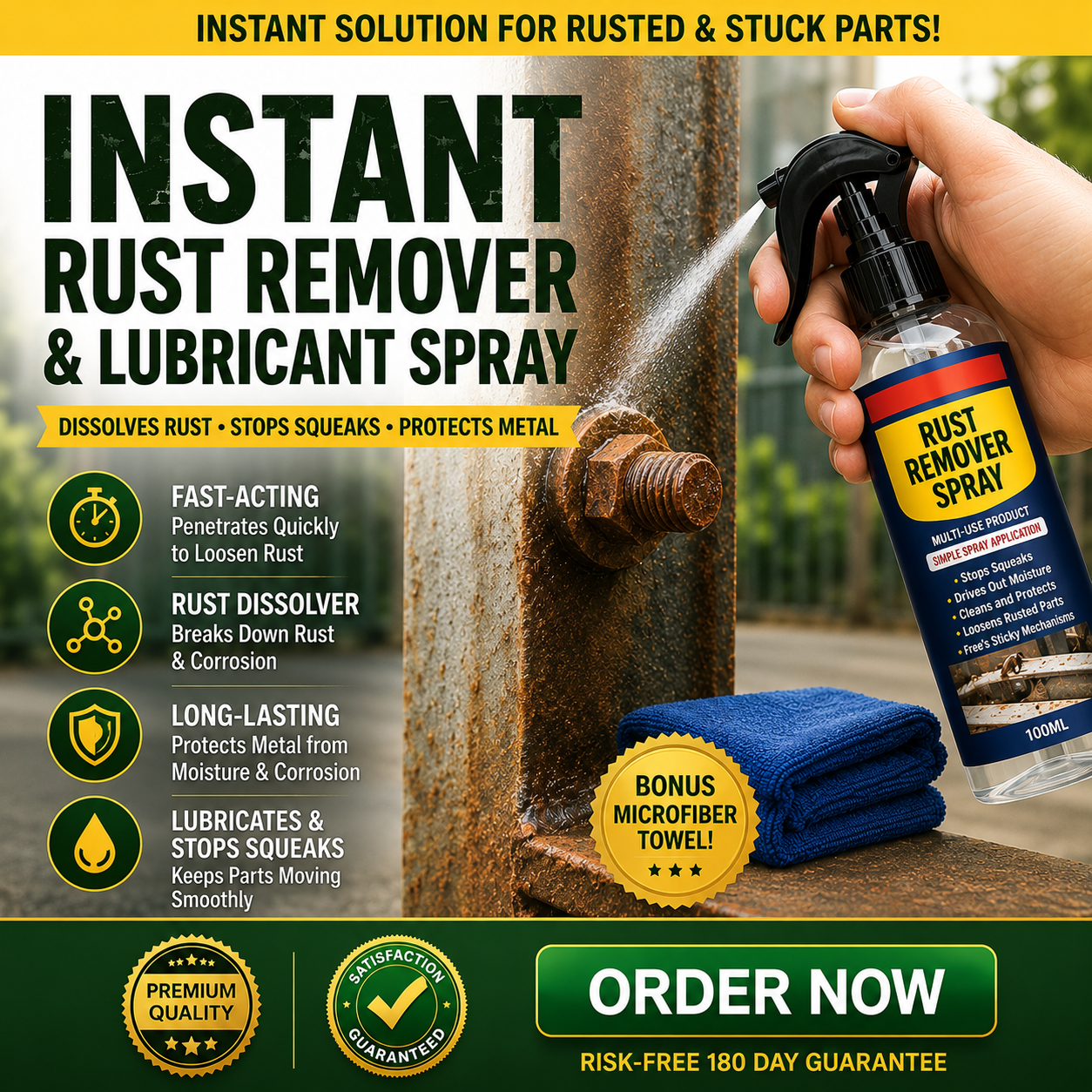 Last Day Promotion 73% OFF🔥2026 Multi-Purpose Rust Remover Spray & Lubricant