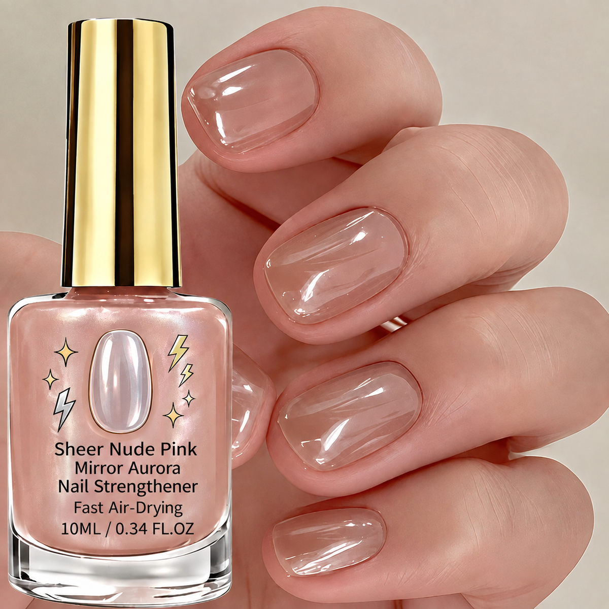 Promotion dernier jour : -70 % 🔥2026 Soin et réparation des ongles Lilas Aurore effet miroir, fortifiant