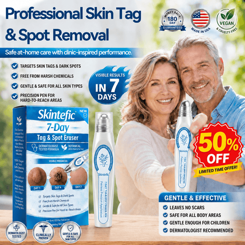 𝐎𝐟𝐟𝐢𝐜𝐢𝐚𝐥 𝐁𝐫𝐚𝐧𝐝 𝐒𝐭𝐨𝐫𝐞 |🧿Skintefic®7-Tage Hautanhängsel- und Fleckenentferner Schmerzfreie & Narbenfreie Fortschrittliche Makelentfernungs-Rollkugelstift (Null Schmerz, Null Narben Rollkugel)💠