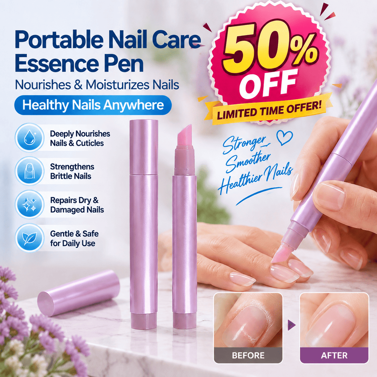 🎁2026 New Arrivals 50% OFF💥Portable Nail Care Essence Pen