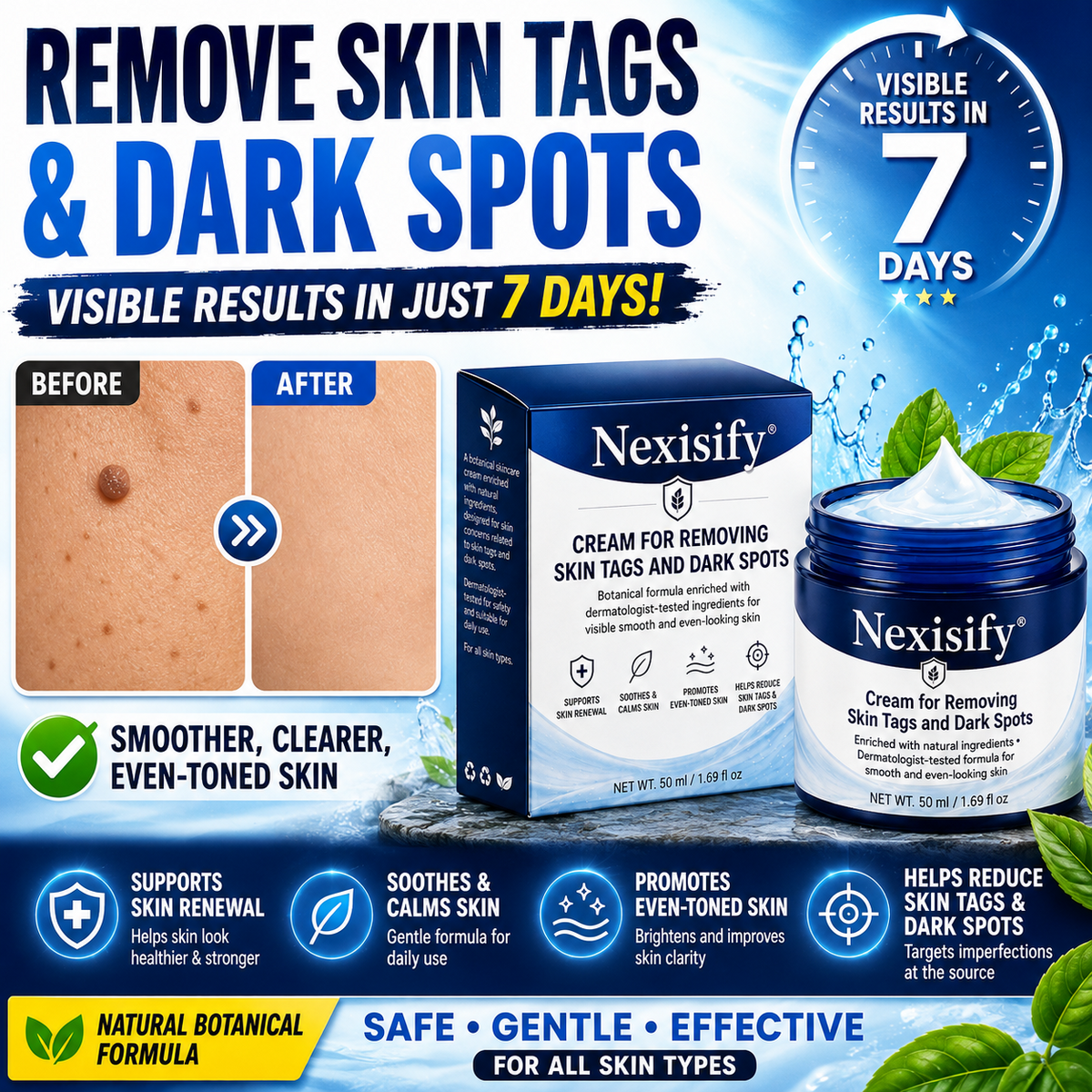 𝐍𝐞𝐱𝐢𝐬𝐢𝐟𝐲® 💧𝟕-𝐃𝐚𝐲 𝐒𝐤𝐢𝐧 𝐓𝐚𝐠 & 𝐒𝐩𝐨𝐭 𝐄𝐫𝐚𝐬𝐞𝐫 𝐂𝐫𝐞𝐚𝐦