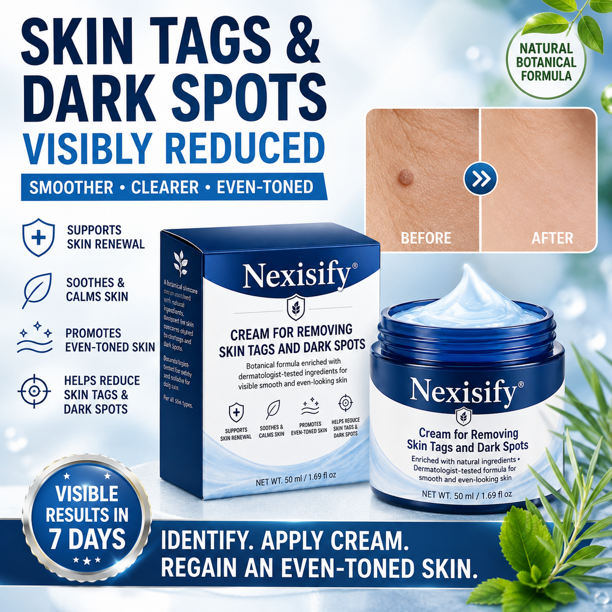 𝐍𝐞𝐱𝐢𝐬𝐢𝐟𝐲® 💧𝟕-𝐃𝐚𝐲 𝐒𝐤𝐢𝐧 𝐓𝐚𝐠 & 𝐒𝐩𝐨𝐭 𝐄𝐫𝐚𝐬𝐞𝐫 𝐂𝐫𝐞𝐚𝐦