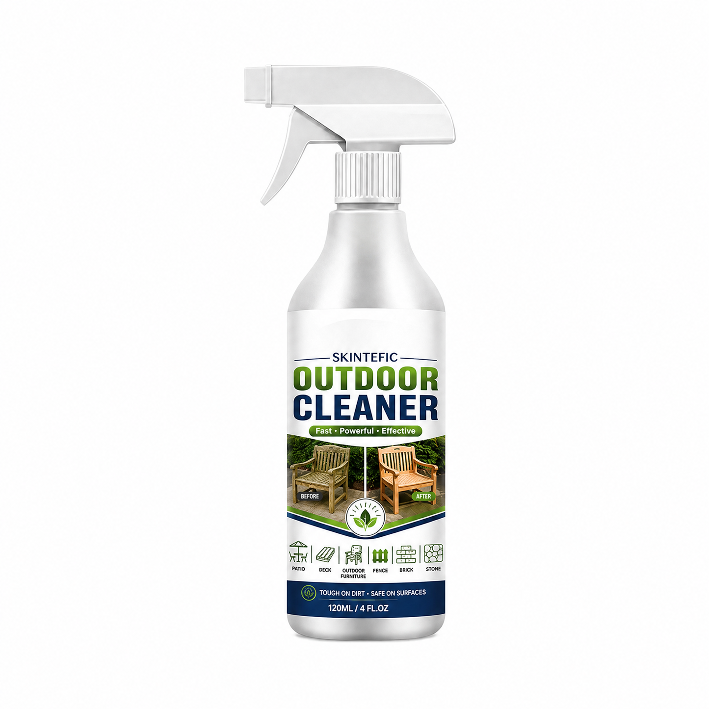 🌿 ¡79% DE DESCUENTO POR TIEMPO LIMITADO! Limpiador en Spray para Superficies de Exterior, Quitamanchas de Acción Rápida para Patios, Muebles de Madera y Superficies Exteriores