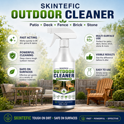 🌿 ¡79% DE DESCUENTO POR TIEMPO LIMITADO! Limpiador en Spray para Superficies de Exterior, Quitamanchas de Acción Rápida para Patios, Muebles de Madera y Superficies Exteriores