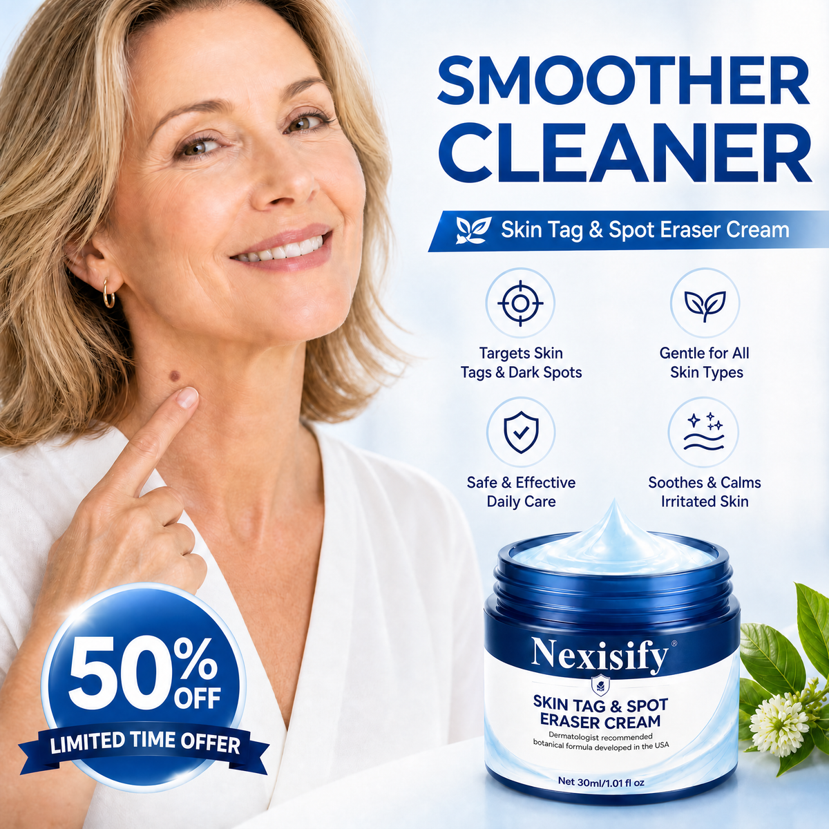 𝐍𝐞𝐱𝐢𝐬𝐢𝐟𝐲® 💧𝟕-𝐃𝐚𝐲 𝐒𝐤𝐢𝐧 𝐓𝐚𝐠 & 𝐒𝐩𝐨𝐭 𝐄𝐫𝐚𝐬𝐞𝐫 𝐂𝐫𝐞𝐚𝐦